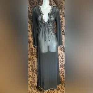 INC International Concepts Sheer Beach Cover Up Tunic Dress